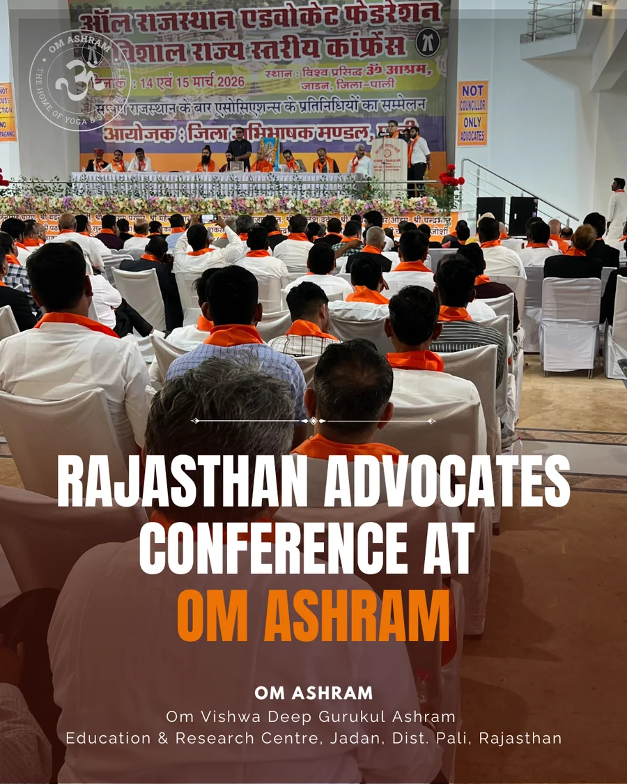 Rajasthan Advocates Conference 2026 participants at OM Ashram Jadan Pali.
